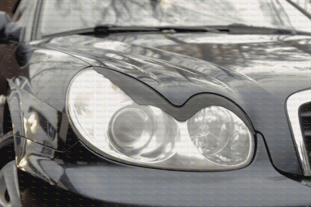 Hyundai-Sonata 2002–2009-Накладки на передние фары (реснички) компл.-2 шт.-глянец (под покраску)