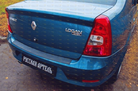 Renault-Logan 2010—2013-Накладка на задний бампер-шагрень
