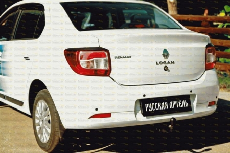 Renault-Logan 2014—н.в.-Накладки на задние фонари (реснички)-глянец (под покраску)