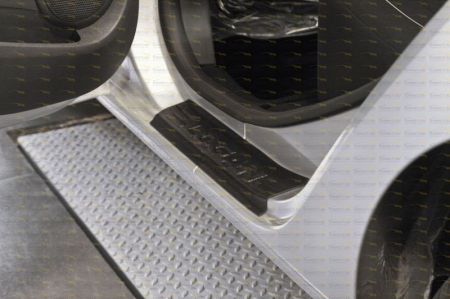 Renault-Logan 2014—н.в.-Накладки на внутренние пороги дверей (4шт)-шагрень