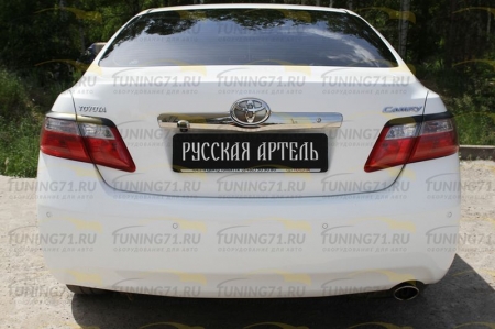 Toyota-Camry V40 (рестайлинг) 2009—2011-Накладки на задние фары (реснички) компл.-2 шт.-глянец (под покраску)