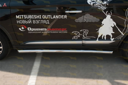 Mitsubishi Outlander 2015- Пороги труба d63 (вариант 1) MOT-0021121