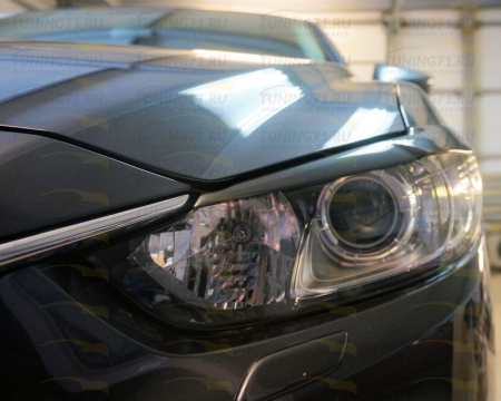 2012- Mazda 6 Реснички ABS пластик	Накладки на фары 2 шт.