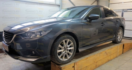 2012- Mazda 6 Клыки переднего бампера ABS пластик Накладки на бампер 2 шт.