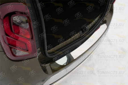 RENAULT Duster 2015 Накладка на задний бампер (лист нерж зеркальный) RDN-002189