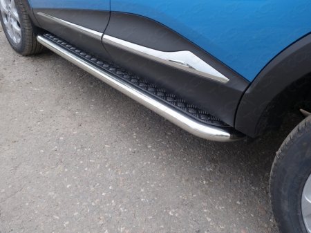 Renault Kaptur 2016- Пороги с площадкой 60,3 мм