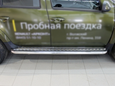 Renault DUSTER 2015,2016- Пороги(Аналог Эстонец) с листом d-53 (RD15_2.2)