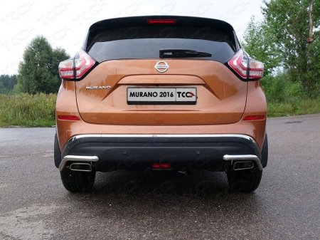 Nissan Murano 2016-Защита задняя (уголки) 42,4 мм	
