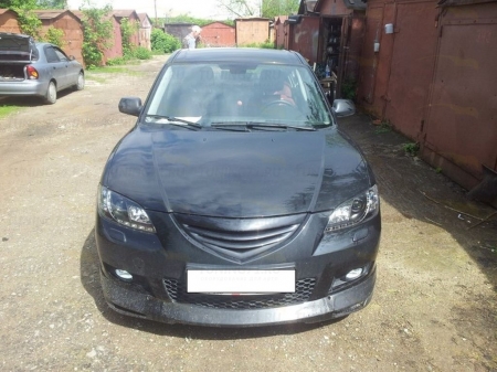 Mazda 3, седан 2004-2009  Юбка, передняя