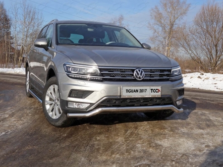 Volkswagen Tiguan 2017- Решетка радиатора нижняя (без парктроников) (лист) (Пакет "Offroad")