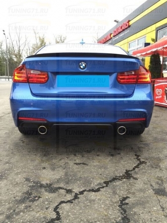 Диффузор заднего бампера BMW 3-series (F30). Аналог М-Perfomance 335 2012- н.в.