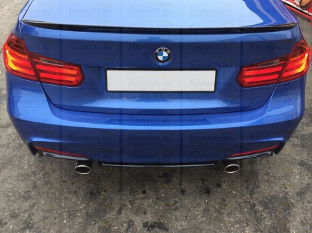 Диффузор заднего бампера BMW 3-series (F30). Аналог М-Perfomance 335 2012- н.в.