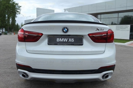 BMW x6 F16 2015- Лип спойлер без выреза.