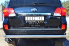 Toyota Land Cruiser 200. 2012- Защита заднего бампера d76 (секции) TLCZ-001645