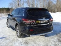 Защита задняя (овальная) 75х42 мм Infiniti JX 35 2013