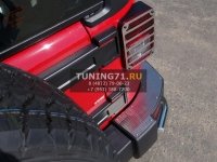 Накладки на задний бампер (декоративные) (комплект 2 шт.)  Jeep Wrangler 3D (3,6) 2014