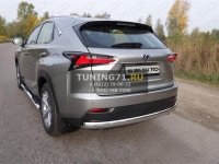 Пороги овальные с накладкой 120х60 мм Lexus NX 300h 2014