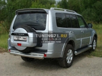 Защита задняя (центральная) 75х42 мм Mitsubishi Pajero IV 2013