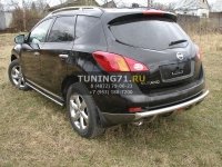 Защита задняя (центральная) 60,3/42,4мм Nissan Murano 2010