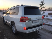 Защита задняя (центральная) 75х42 мм Toyota Land Cruiser 200 2012