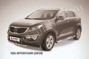 KIA  SPORTAGE (2010)-Защита переднего бампера d57 короткая