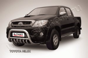 TOYOTA HILUX-Кенгурятник d76 низкий с защитой картера