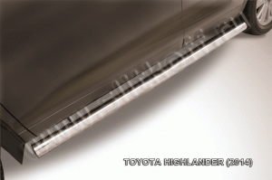 TOYOTA HIGHLANDER (2014)-Пороги d76 труба