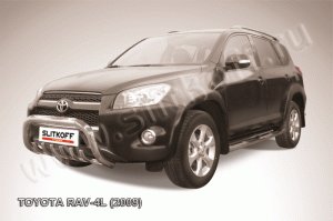 TOYOTA RAV-4 L (2009)-Кенгурятник d76 низкий с защитой картера