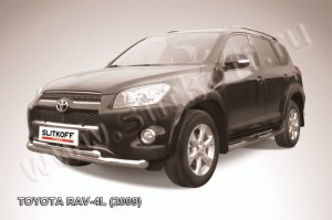 TOYOTA RAV-4 L (2009)-Защита переднего бампера d76+d57 двойная