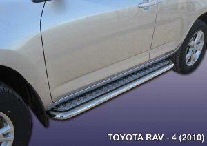 TOYOTA RAV-4 (2010)-Пороги d57 с листом