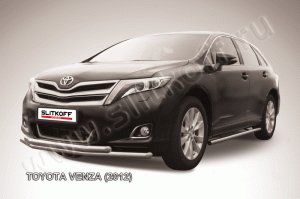 TOYOTA VENZA (2012)-Защита переднего бампера d57+d57 двойная