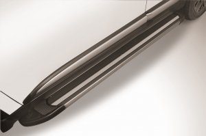 MITSUBISHI OUTLANDER (2015) Пороги алюминиевые "Luxe Black"  1700 черные