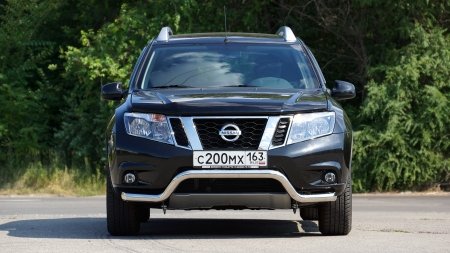 Защита переднего бампера волна d63мм Nissan Terrano 2014