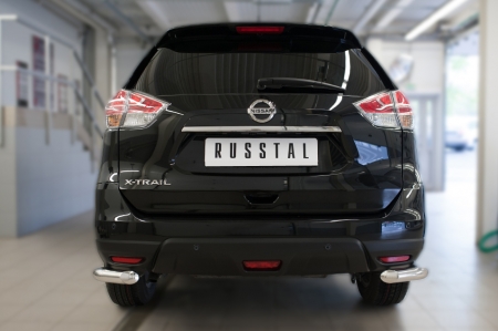 Nissan X-Trail 2015 Защита заднего бампера уголки d63(секции) NXZ-002095