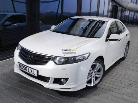 2008 - 2012 Honda Accord 8 Накладка переднего бампера Type S ABS пластик Накладка на передний бампер 1 шт.