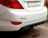 2011 -  Hyundai Solaris Диффузор (тиснение) ABS пластик , с тиснением, глянцевое исполнениеНакладка на задний бампер 1 шт., вставки крашенные (серебро) 2 шт.