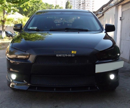 2007 -  M Lancer X Верхняя решетка без значка ABS пластик Решетка радиатора 1 шт., алюминиевая крашенная сетка 1 шт.