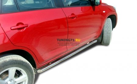 Защита штатного порога труба Toyota RAV4 2006 60
