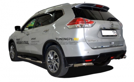 Защита заднего бампера Nissan X-trail 2015 угловая 60