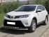 Toyota Rav-4 2013-наст.вр.-Защита переднего бампера радиусная двойная d-53+53 с четырьмя загибами