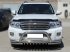 Toyota Land Cruiser 200 2013-наст.вр.-Дуга передняя по низу бампера d-76+60 радиусная с доп. защитой картера d-43 с доп. дугой
