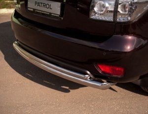 Nissan Patrol 2010 защита заднего бампера  d76/42  PAZ-000783