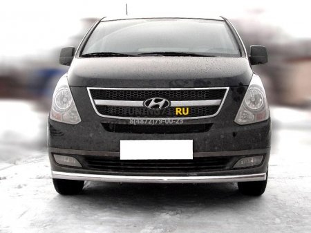 Hyundai H1 2007-наст.вр.-Дуга передняя по низу бампера радиусная одинарная d-60