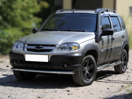 Chevrolet Niva 2009-наст.вр.-Дуга передняя низкая d-53 радиусная